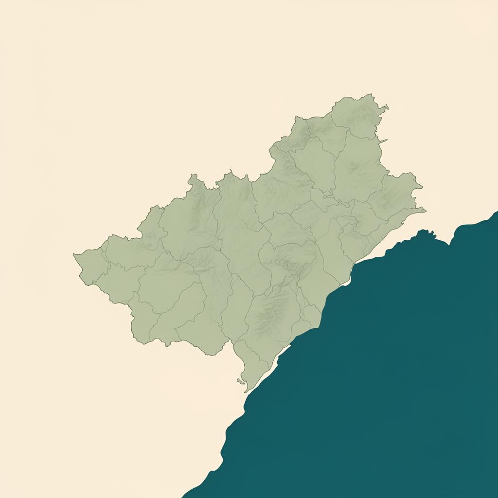 Mapa ilustrado de la provincia de Málaga